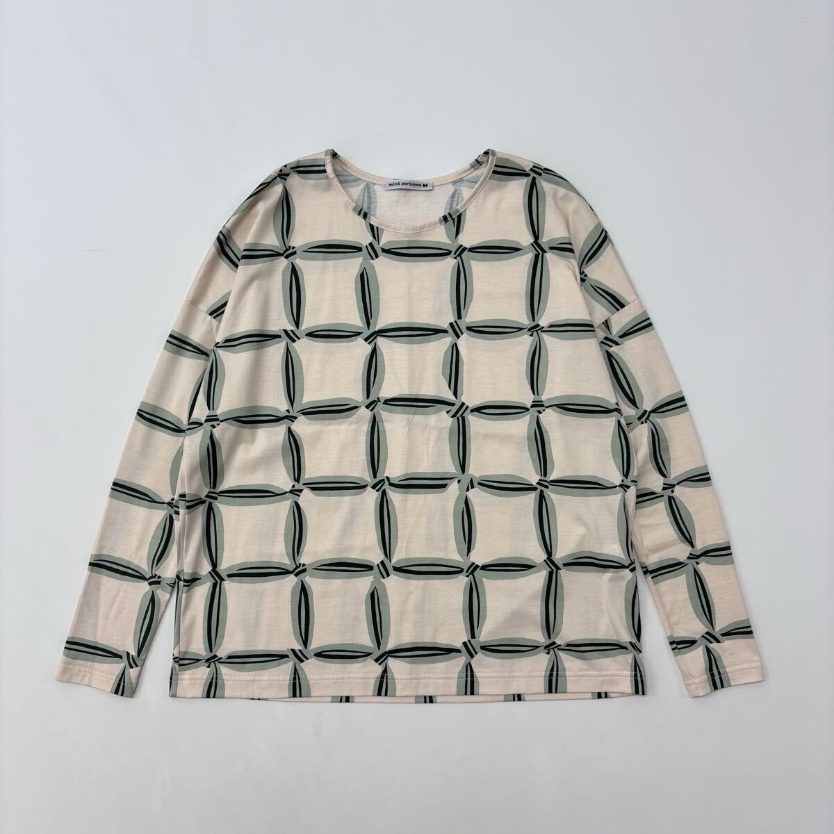 25ss 2025 mina perhonen ミナペルホネン SOLMIO ads8971 カットソー ロングスリーブ Tシャツ ロンT サイズ 38 711-0080