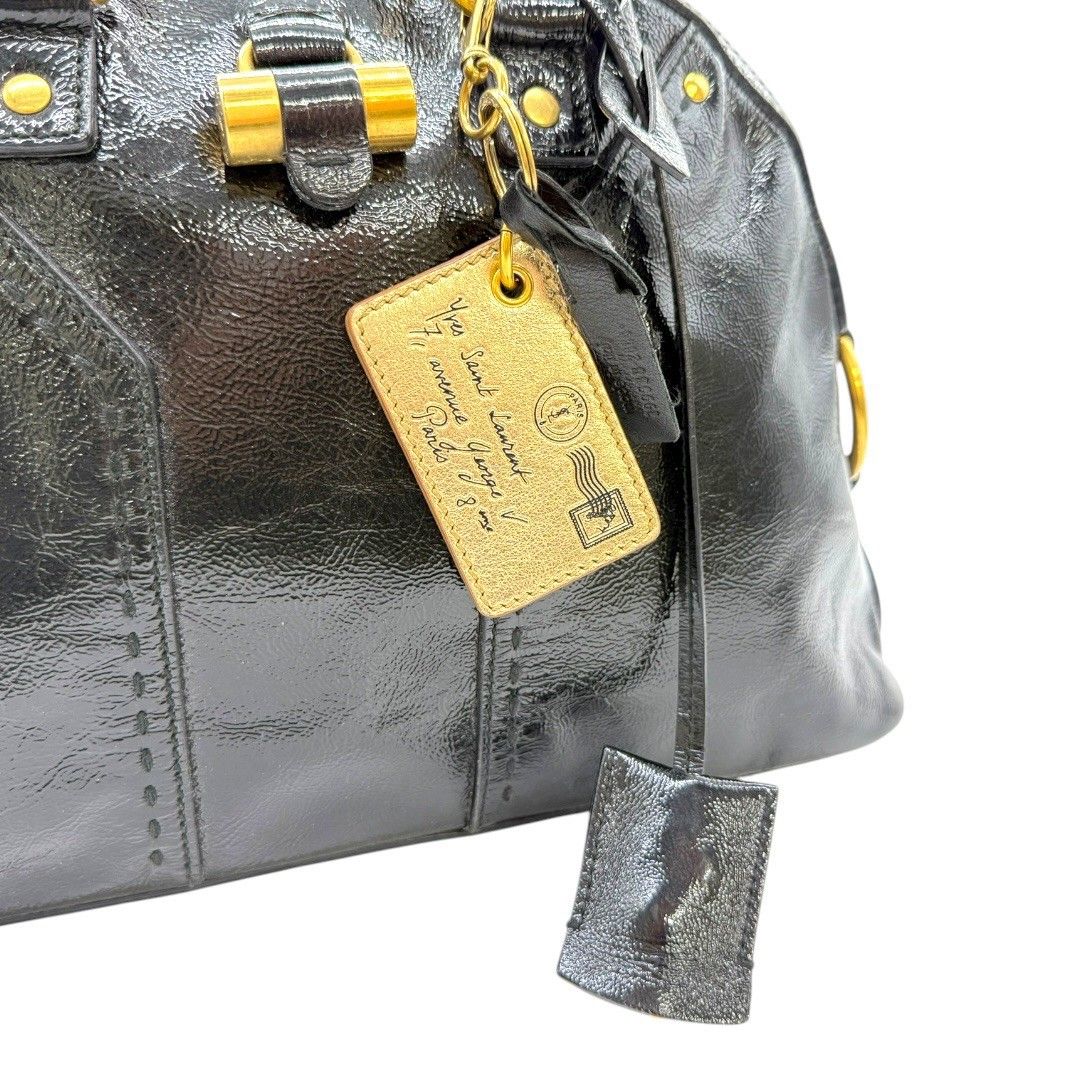 イヴサンローラン ミューズバッグ パテントレザー レディース YSL 