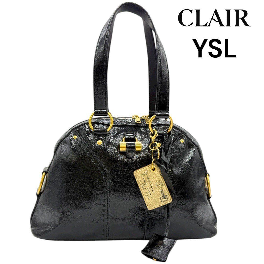 イヴサンローラン ミューズバッグ パテントレザー レディース YSL