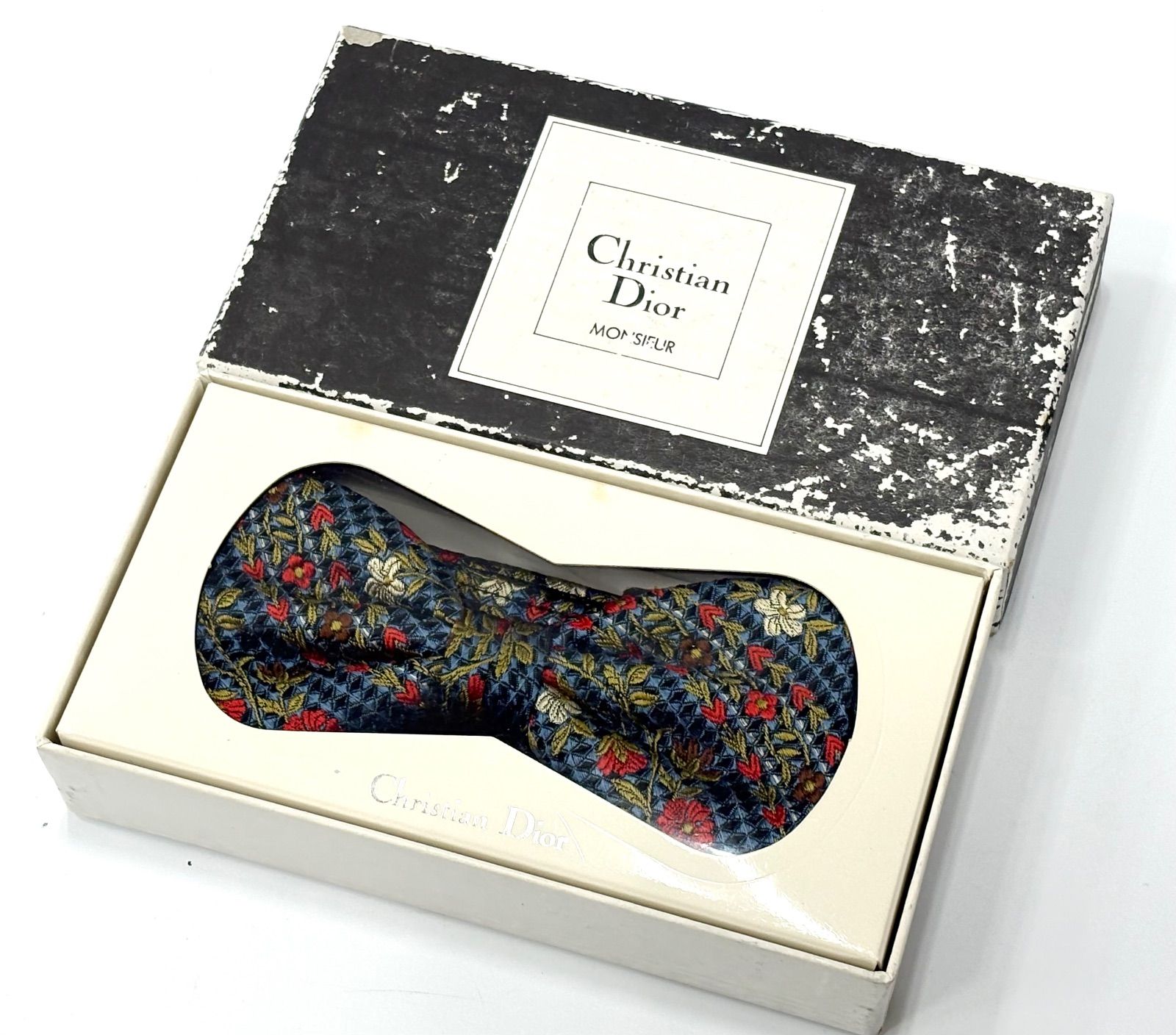 クリスチャンディオール シルク 蝶ネクタイ ポケットチーフ