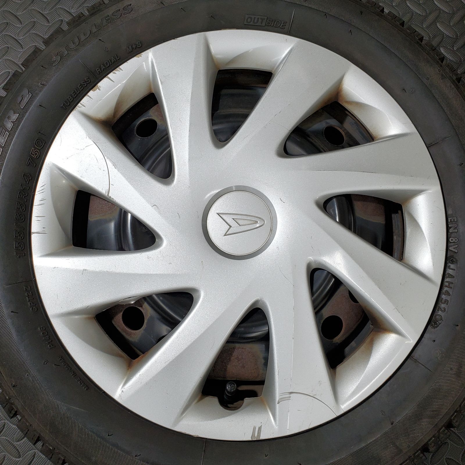 20年製 155 65 R 14 ブリヂストン アイスパートナー2 ダイハツ タント ムーヴ ミラ コンテ スタッドレスタイヤ 1166