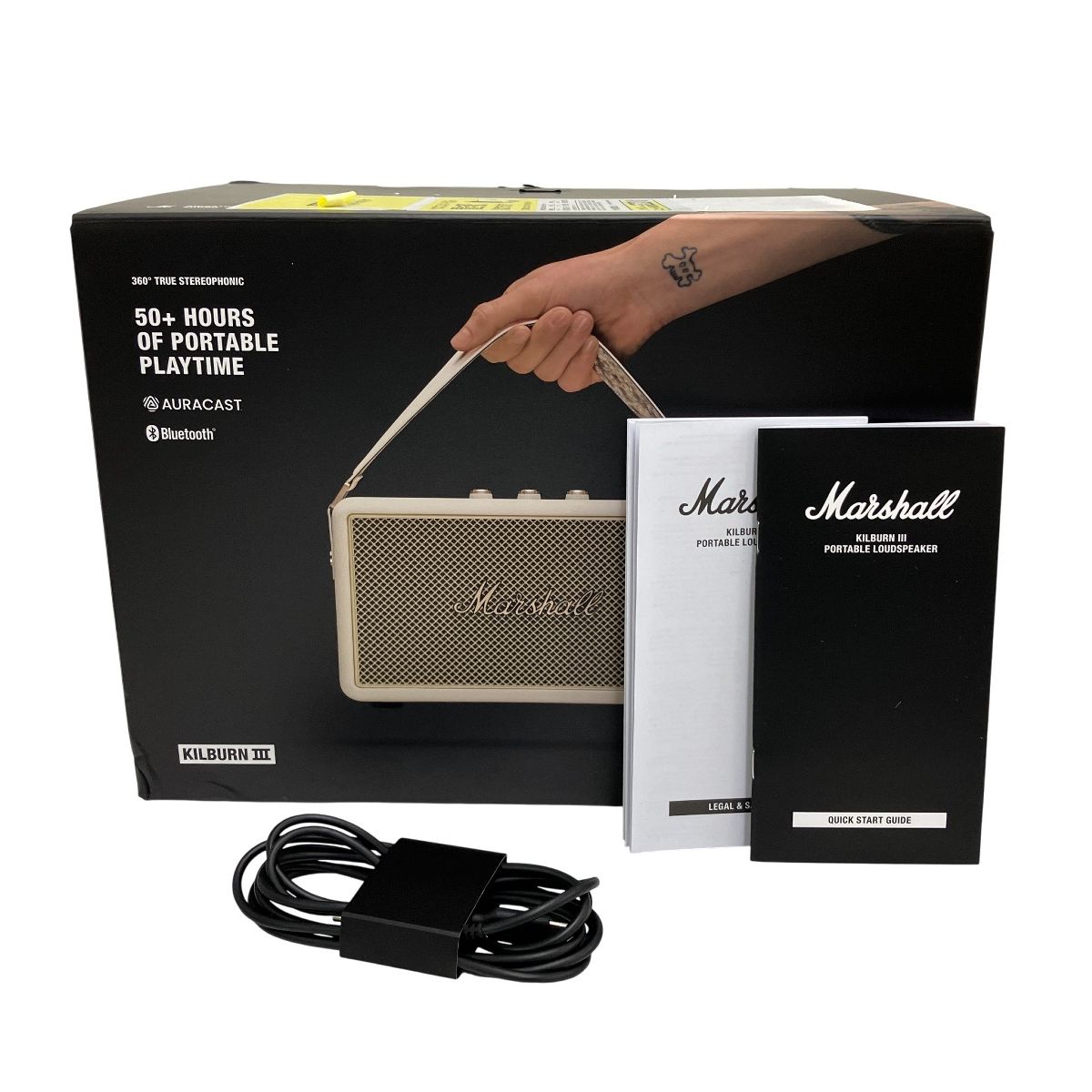 Marshall Kilburn III マーシャル キルバーン3 ポータブルスピーカー Bluetooth ホワイト 音響機材 良好 T10594019