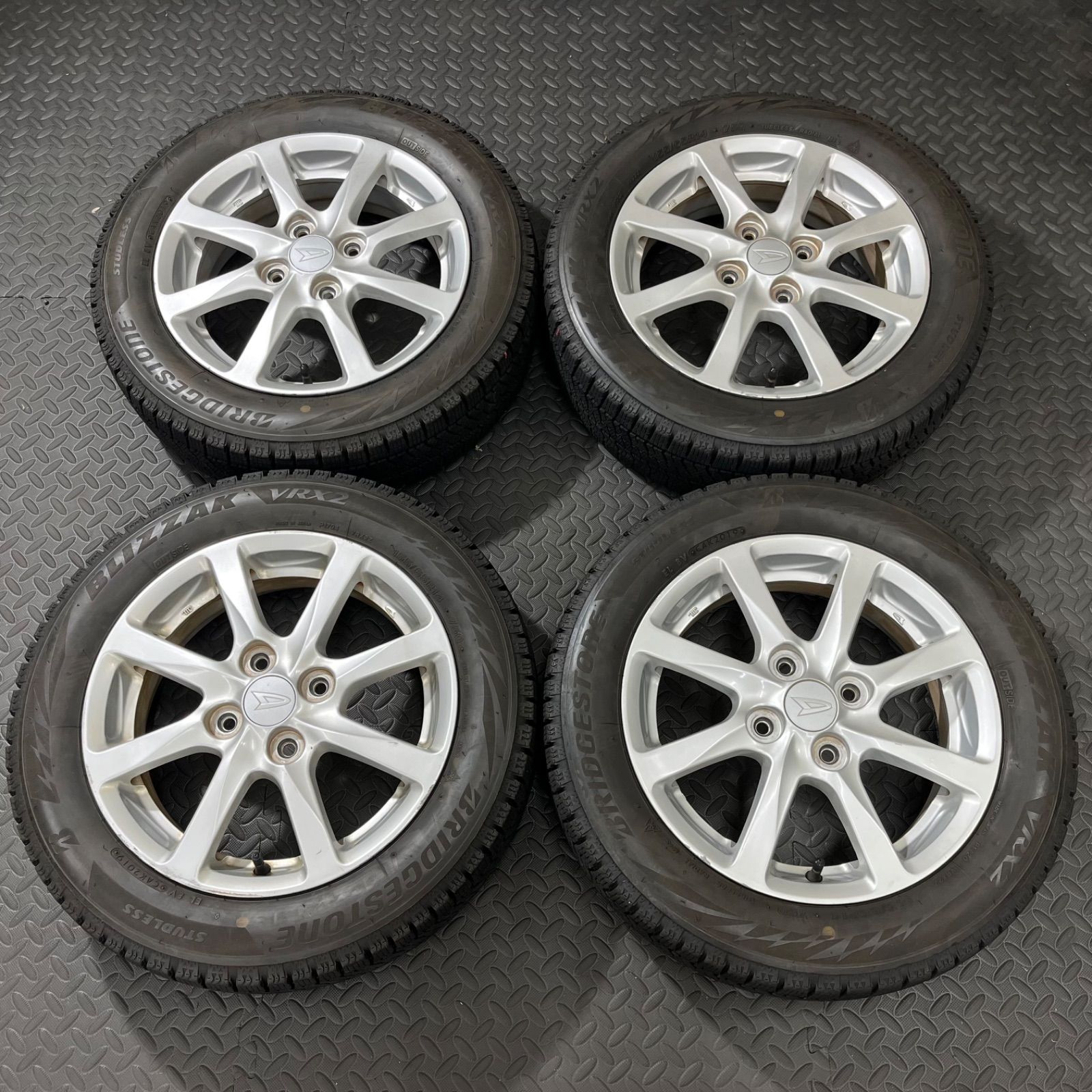 19年製 155 65 R 14 ブリヂストン ブリザックVRX 2 ダイハツ アルミ タント ムーヴ ミラ コンテ スタッドレスタイヤ 1167 E