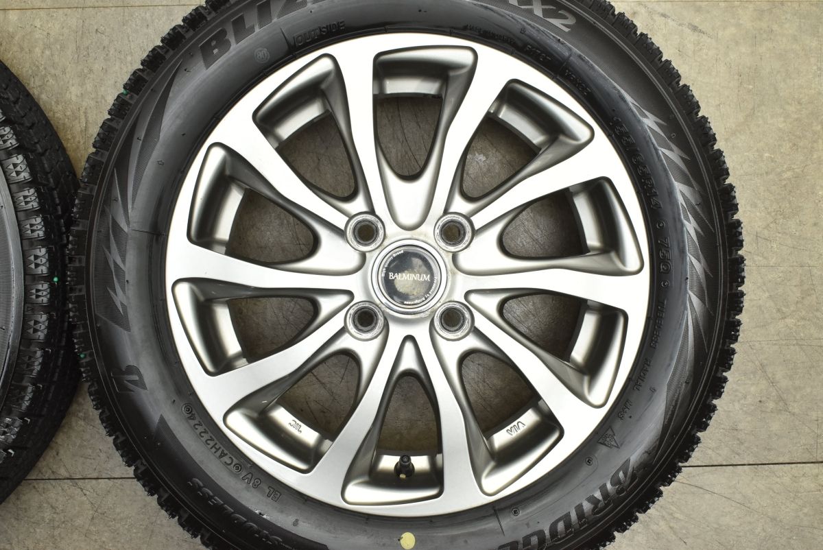 2024年製 バリ溝】バルミナ 14in 4.5J +45 PCD100 ブリヂストン