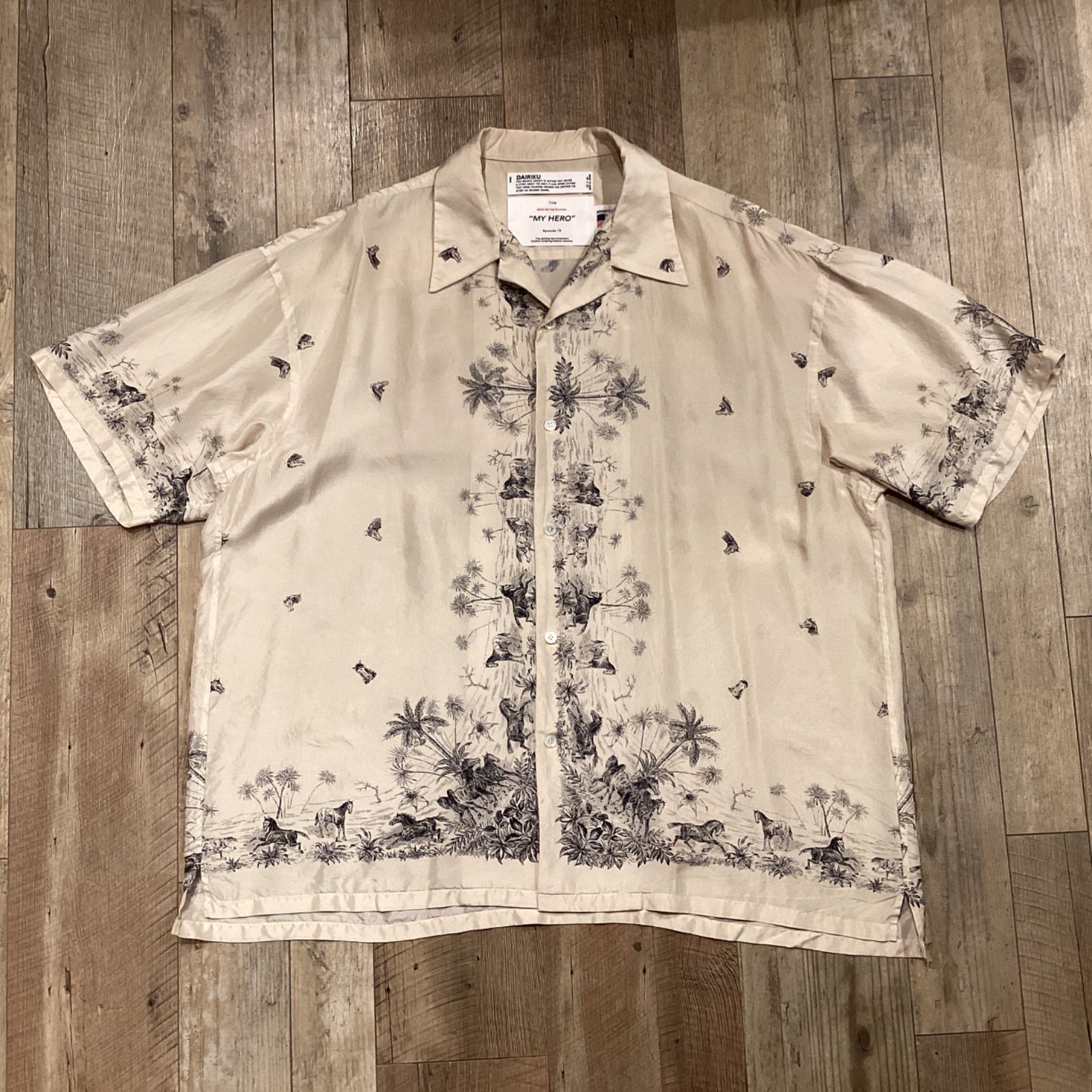 ダイリク 24SS 馬柄 シルク シャツ Dairiku Horse Silk Scarf Shirt