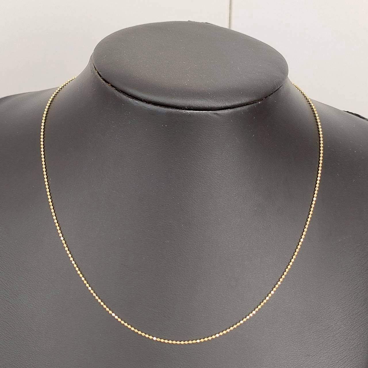 18金 K18 ジュエリーマキ カットボールチェーン ネックレス レディース