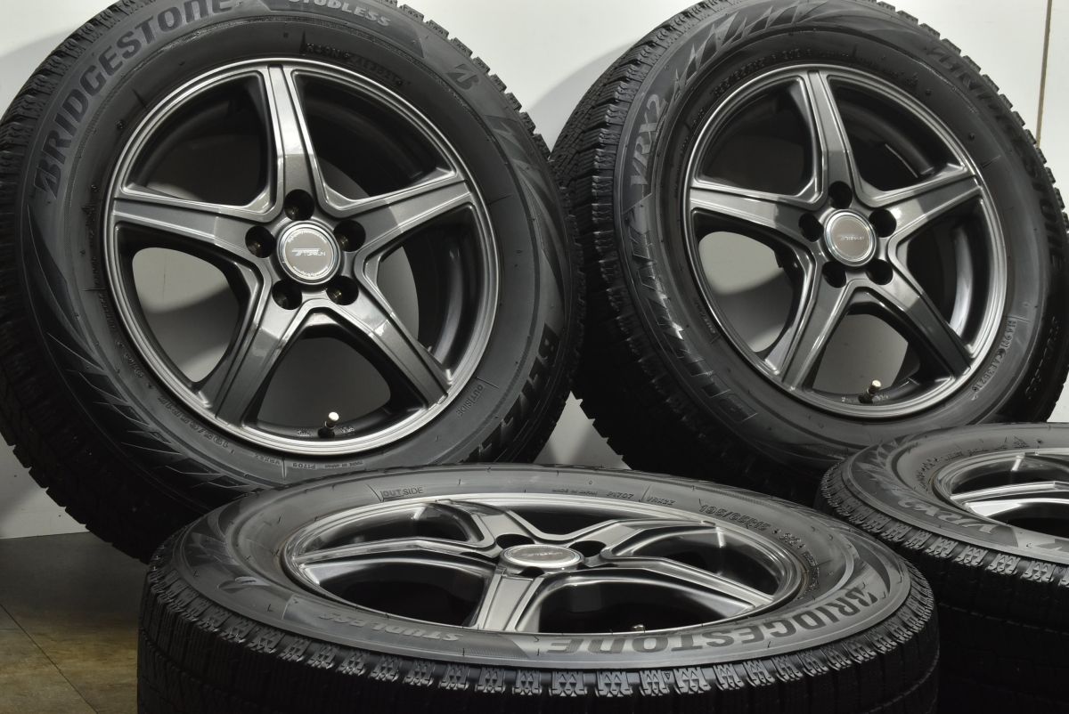 バリ溝 トップラン 15 in 6 J 45 PCD 100 ブリヂストン ブリザック VRX 2 195 65 R プリウス カローラツーリング インプレッサ