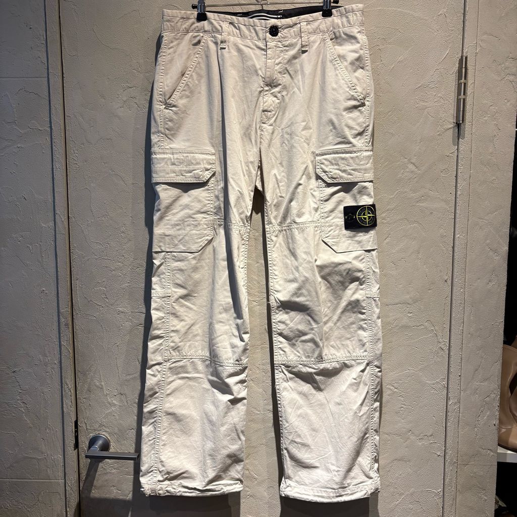 STONE  ホワイト　カーゴパンツ W30 STONE ISLAND ストーンアイランド 23AW White Cargo Pants カーゴ