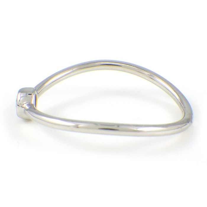 ティファニー Tiffany - Co. リング ウェーブ シングル ロウ 1ポイント ダイヤモンド 0.06 ct PT 950 7号