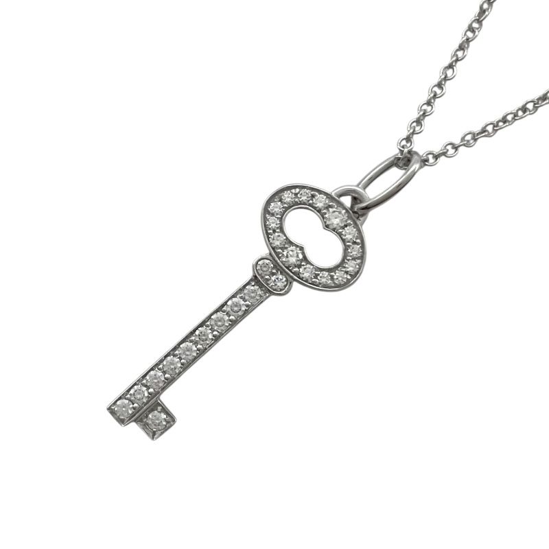 ティファニー TIFFANY＆CO オーバルキーネックレス ホワイトゴールド K 18ホワイトゴールド Au 750 ダイヤモンド ジュエリー