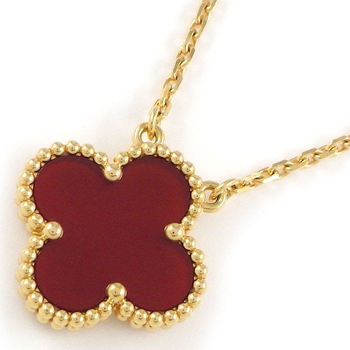 ヴァンクリーフ＆アーペル Van Cleef - Arpels ネックレス ヴィンテージアルハンブラ VCARD38500 カーネリアン K18YG 箱 保付き