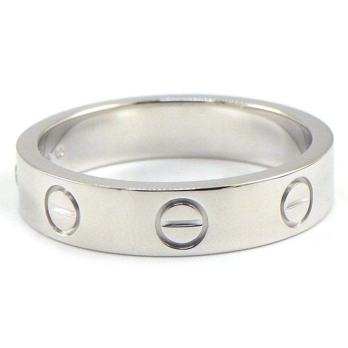 カルティエ Cartier リング ラブ スモールモデル SM 1ポイント ダイヤモンド 0.02 ct K 18 WG 10号 50