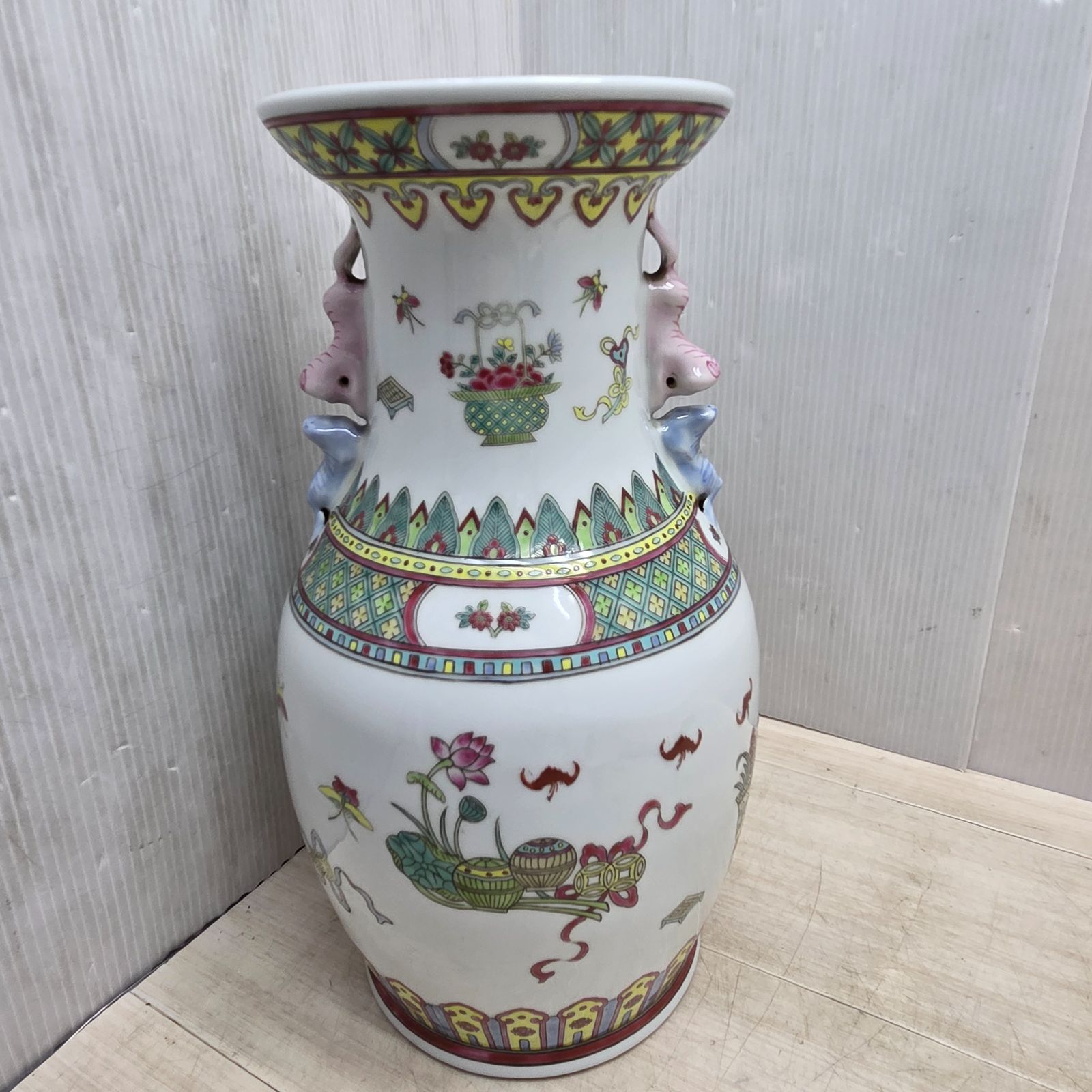 10 S99617 花瓶 窯印 大清同治年製 時代物 置物 アンティーク 骨董