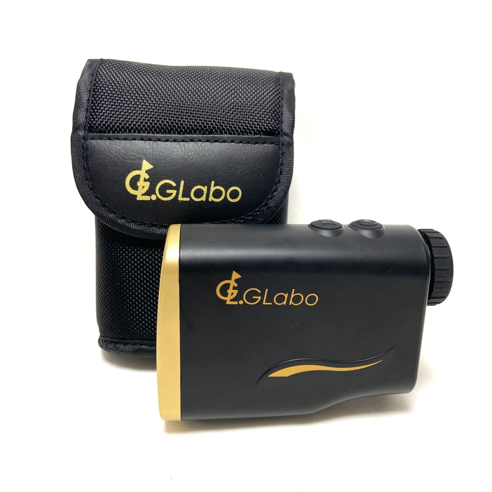 ジーラボ ゴルフ レーザー距離計 ゴルフ用品 ブラック ゴールド 電源確認済み GLabo ゴルフ距離計 ジーラボ レーザー距離計 ゴルフ ブラック 動作品