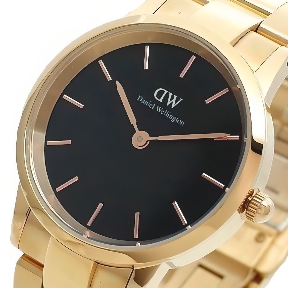 ダニエルウェリントン DANIEL 腕時計 Iconic Link Black Rose G 32 アイコニック リンク ブラック ローズゴールド シンプル アナログ ブランド おしゃれ プレゼント ギフト