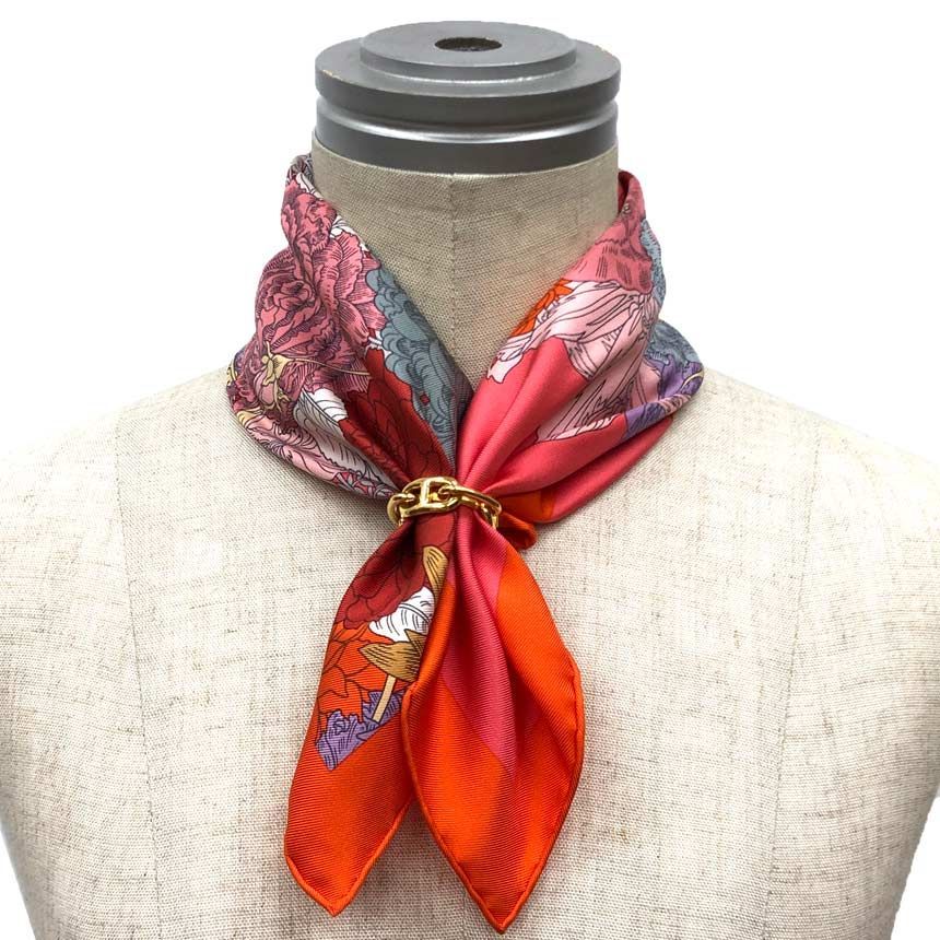 HERMES エルメス スカーフ カレ45 Robe Legere Detail ローブ