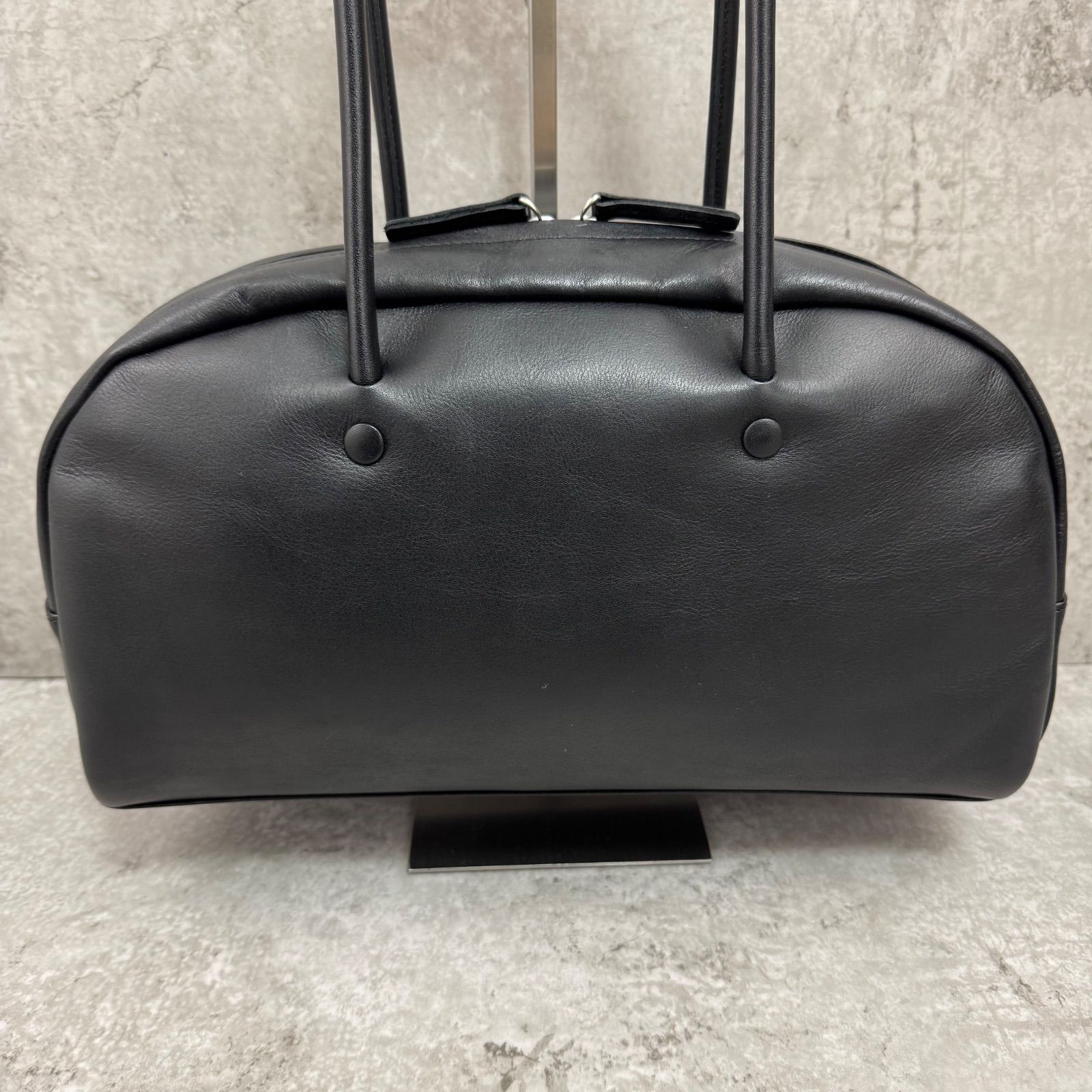 美品】中川政七商店 国産牛革のボストンバッグ 黒 小 ボストンバッグ