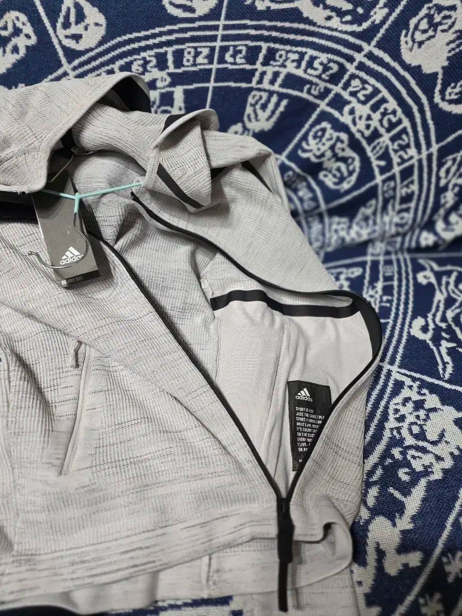  アディダス Z N E フードジップアップ グレー パーカー トップス