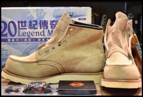 8.5EE DEAD 犬タグ LEGEND レッドウィング 8173 スエード アイリッシュセッター タン ラフアウト モック ブーツ redwing HOPESMORE FG356