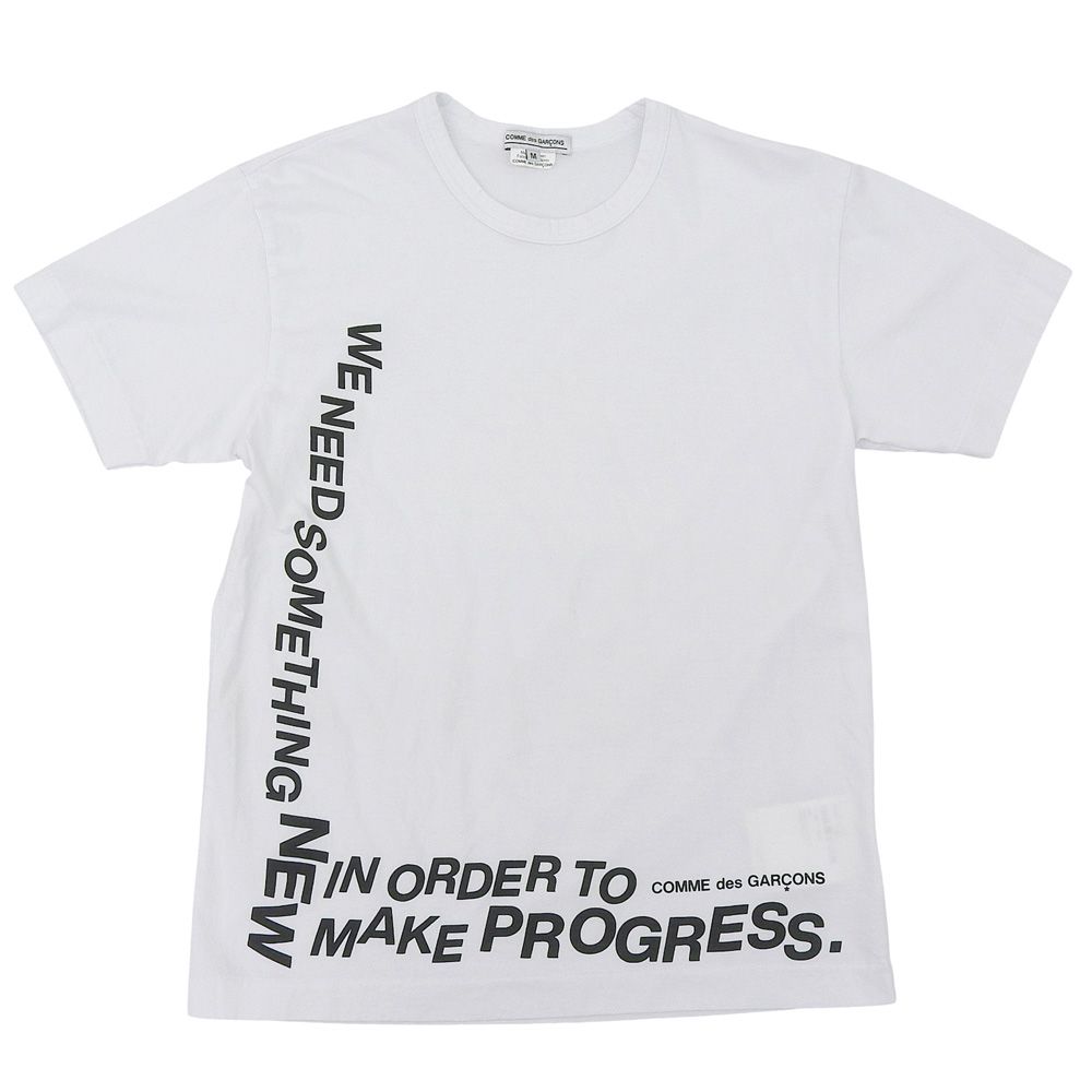 超 コムデギャルソン COMME des GARCONS 商品 OZ-T 315 ロゴプリント カットソー 白 Tシャツ M メンズ