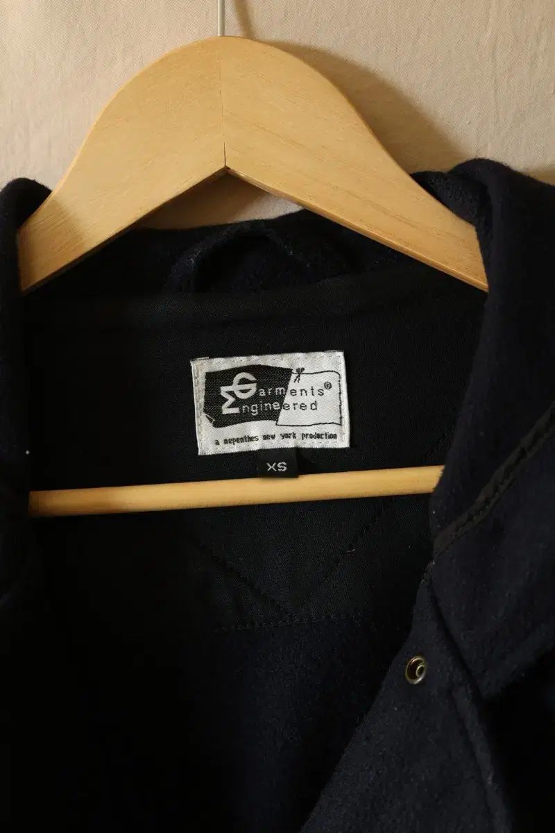 エンジニアードガーメンツ ラベル ウール ショート ダッフル コートS