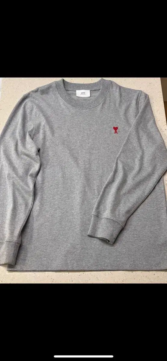 アミ スモール ハート ロゴ スウェット グレー 2XL