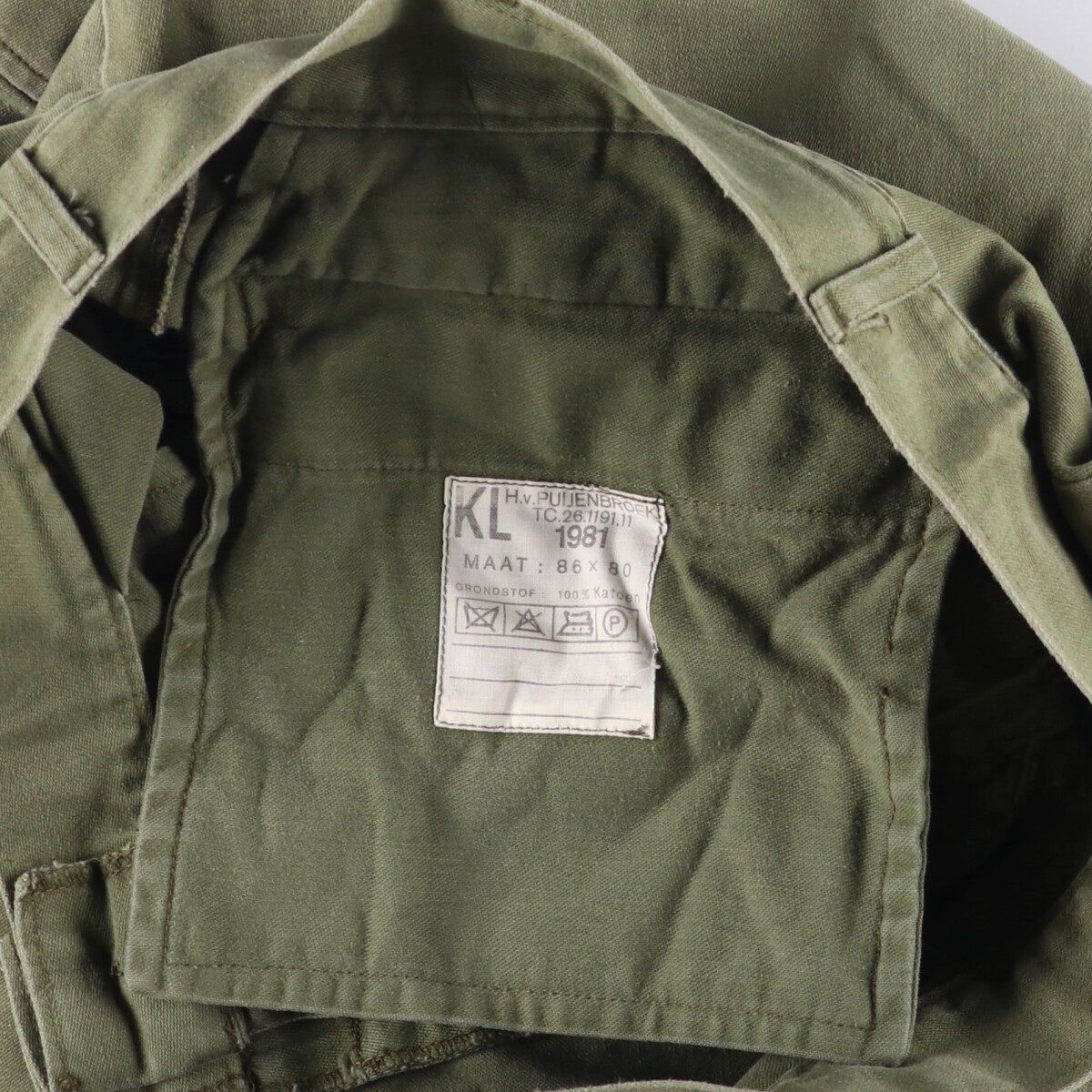  古着 80年代 オランダ軍 ミリタリー カーゴパンツ コンバットパンツ 86 80 メンズw 32相当 ヴィンテージ eaa 595528 その他 メンズ