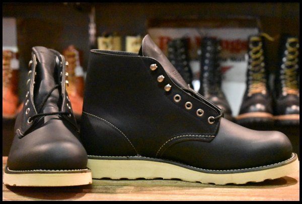 8.5EE DEAD 犬タグ LEGEND 99年 レッドウィング 8165 アイリッシュセッター ブラック プレーントゥ ブーツ redwing HOPESMORE FG358