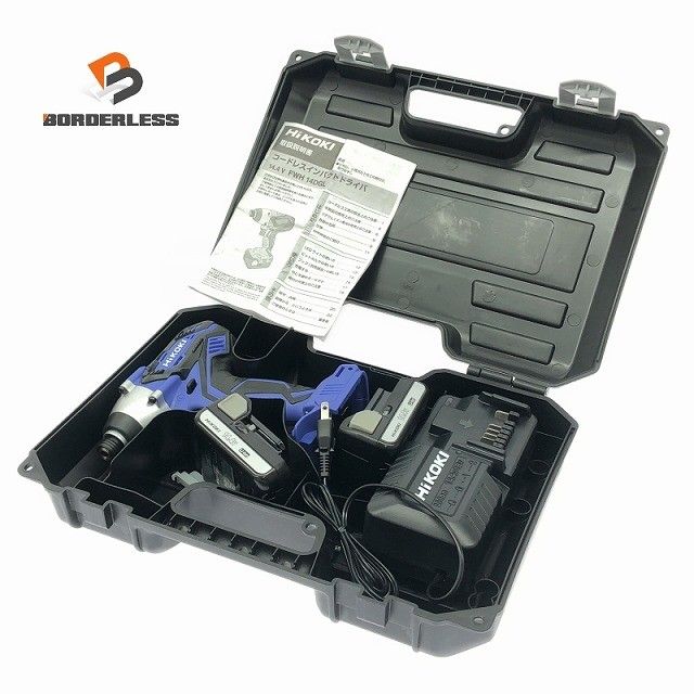 HIKOKI ハイコーキ 14.4V コードレスインパクトドライバ FWH14DGL バッテリー2個 1.5Ah 充電器 ケース付 コメント必読117824