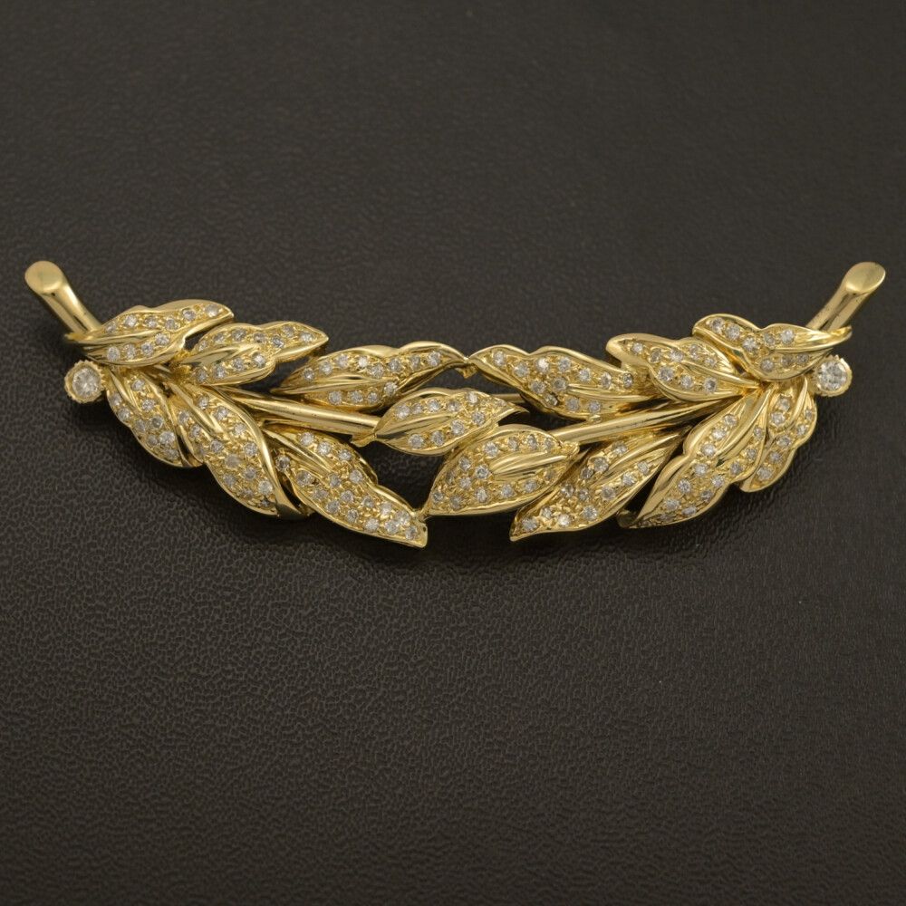 1.78 ct ダイヤモンドブローチ･ピンタック K 18 YG 750-15.6 g イエローゴールド 翌日配送可 ♀ N レディース 593572