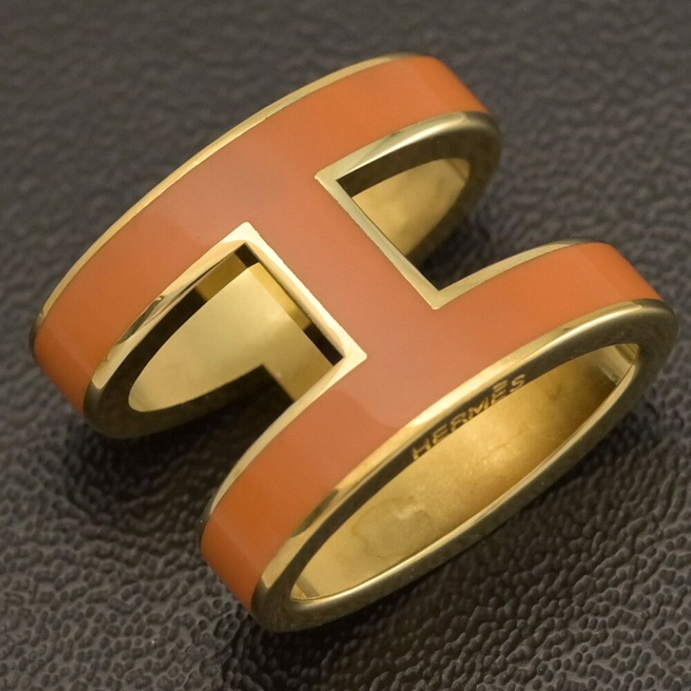 HERMES エルメス ミニポッシュアップ プレーンペンダントトップ SS stainless steel-2.7 g オレンジ 翌日配送可 ♀ S レディース 594991