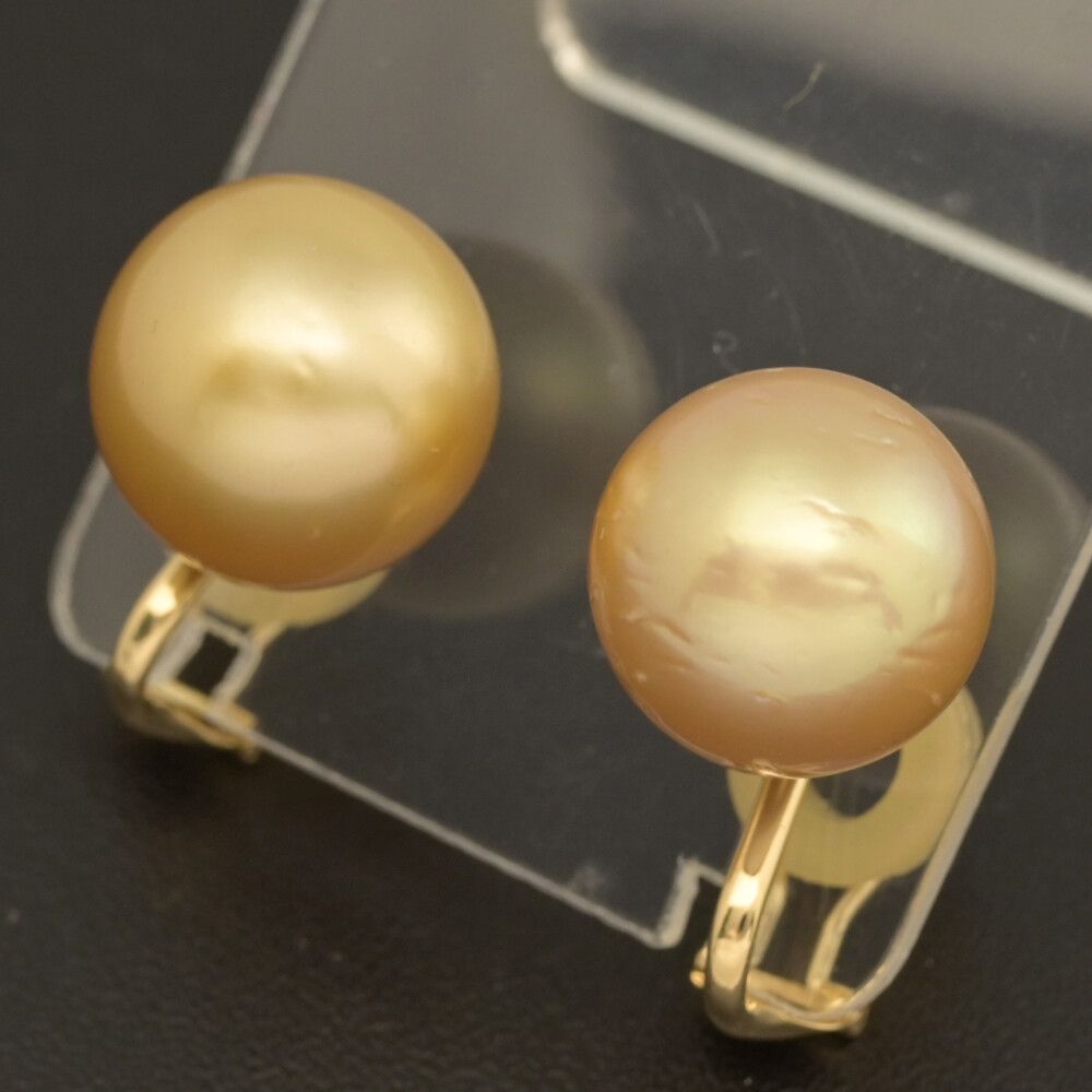 白蝶ゴールドリップ･白蝶真珠 シロチョウ サウスシーパール イヤリング K 18 YG-9.2 g イエローゴールド 翌日配送可 ♀ S レディース 595192