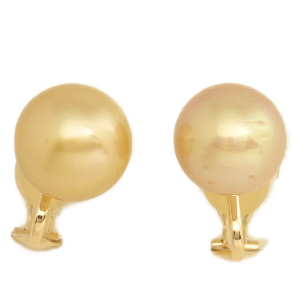 白蝶ゴールドリップ･白蝶真珠 シロチョウ サウスシーパール イヤリング K18YG-9.2g イエローゴールド 翌日配送可 ♀ S レディース 595192