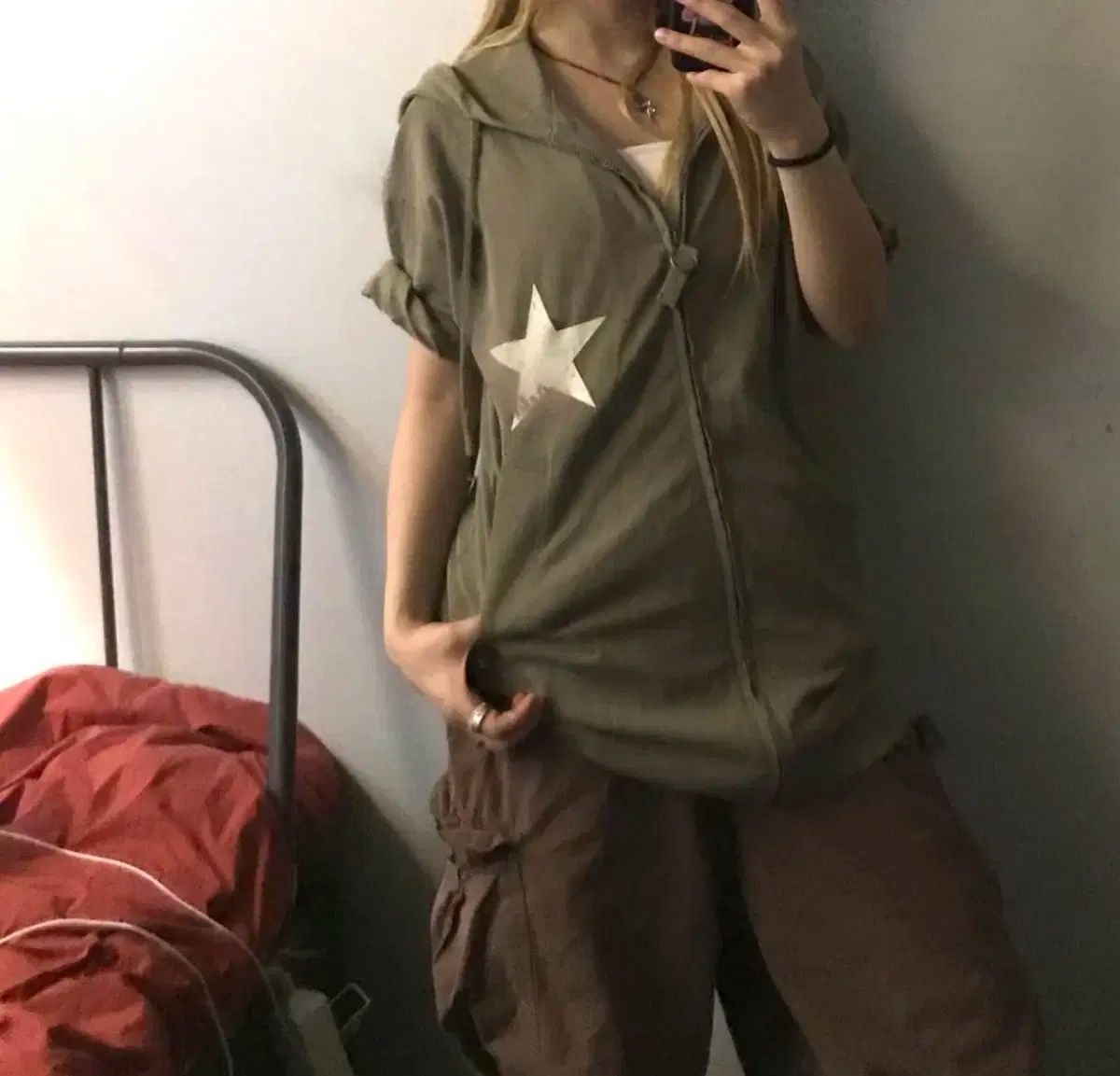 ジープ サファリ 半袖 ロング フードジップアップ