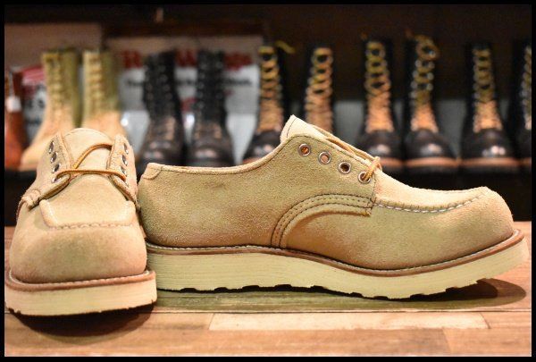 7D DEAD 羽タグ 90 S レッドウィング 8105 スエード オックスフォード タンラフアウト モックトゥ 短靴 ブーツ redwing HOPESMORE FG381