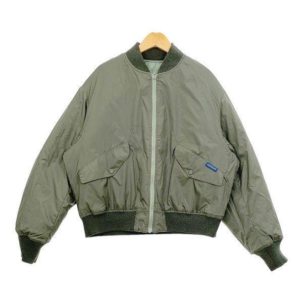 LAVENHAM ラベンハム リバーシブル MA-1 キルティング ジャケット ブルゾン 中綿 レディース サイズ38 カーキ アウター DL17210