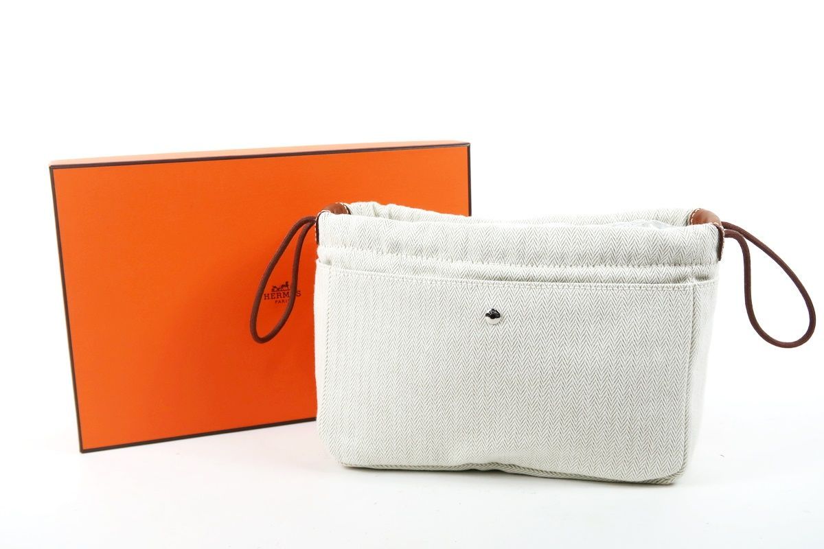 HERMES エルメス フールビ 20 ハンド ポーチ キャンバス 小物入れ TI 61
