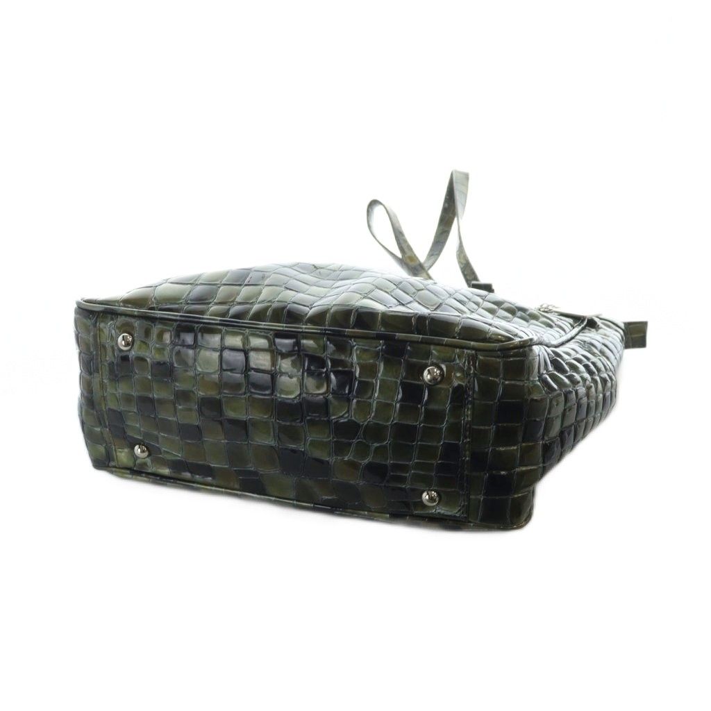 コッコフィオーレ COCCO FIORE トートバッグ ハンド エナメル クロコ型