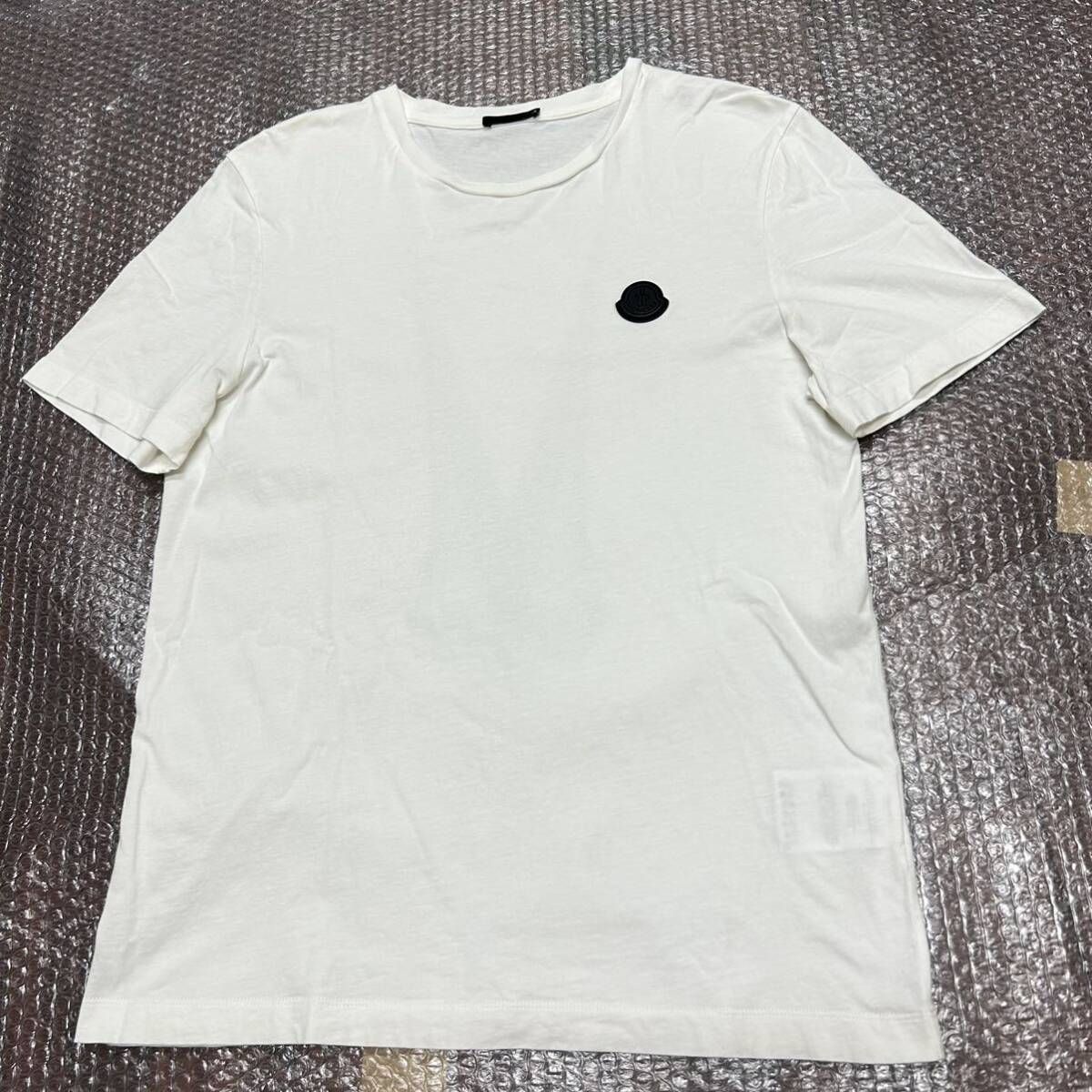 美品】【レア】MONCLER モンクレール ラバーワッペン 半袖Tシャツ 白 S