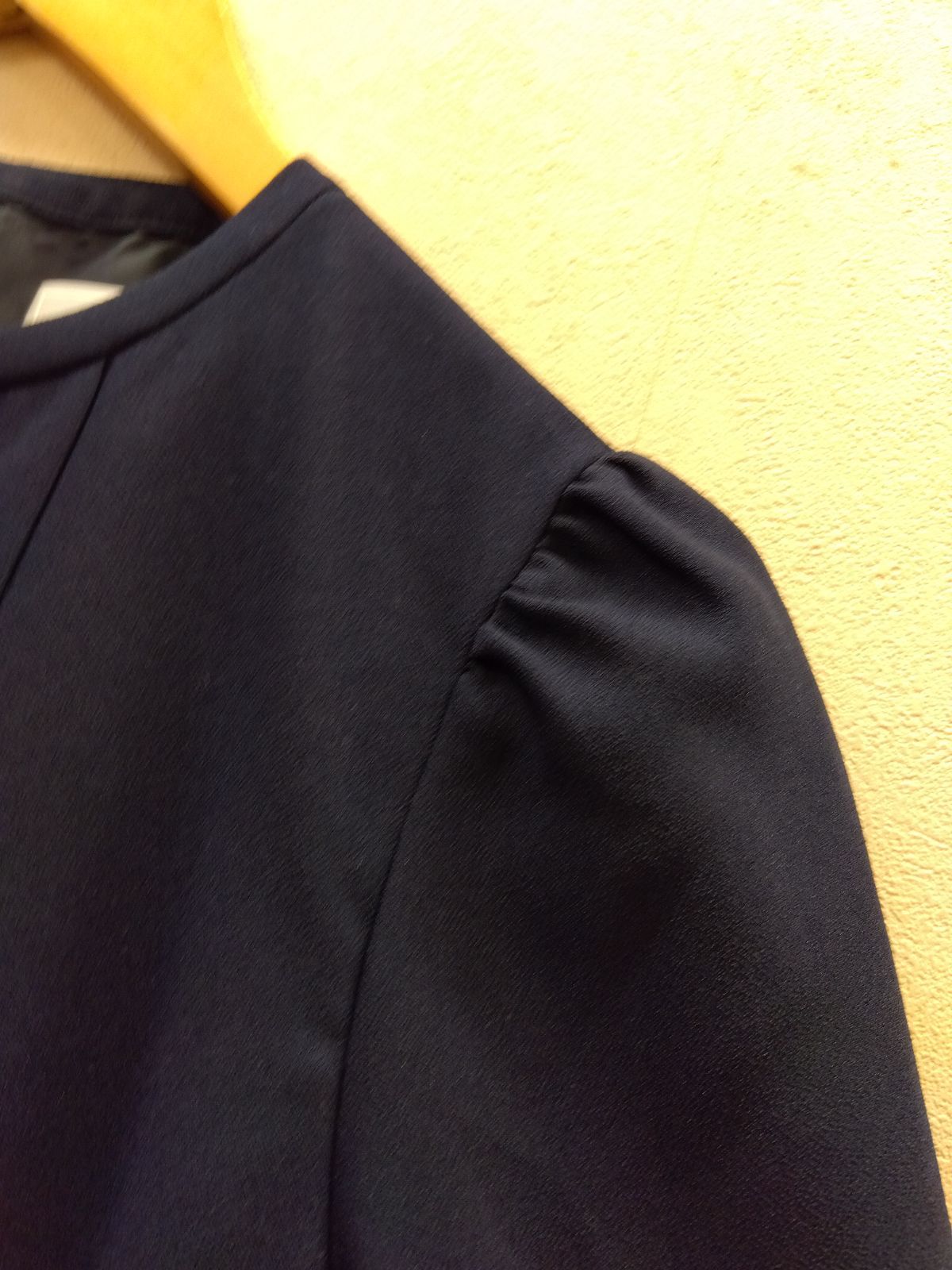  М11 セルフォード CELFORD ポリエステル バックサテン プリーツ ワンピース 長袖 七分袖 ひざ丈ワンピース