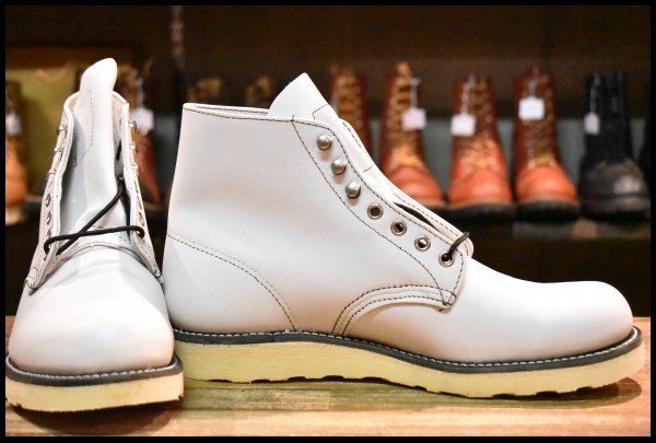 9D DEAD BEAMS別注 05年 レッドウィング 8873 アイリッシュセッター 白 ホワイト プレーントゥ 編み上げ ブーツ beams HOPESMORE FI362