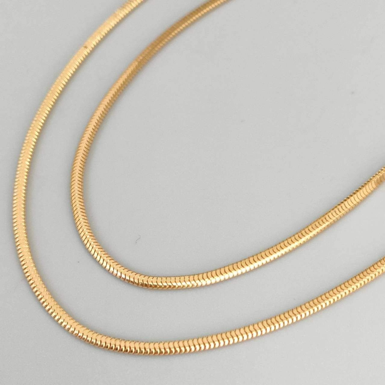 18金 K18 スネークチェーン ネックレス レディース 5.37g 42㎝ D358