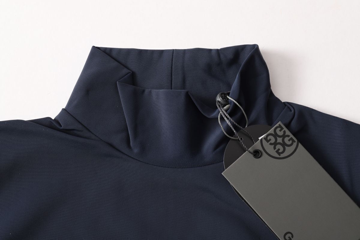 ジーフォア レディースアメリカンロゴ半袖モックネックシャツ