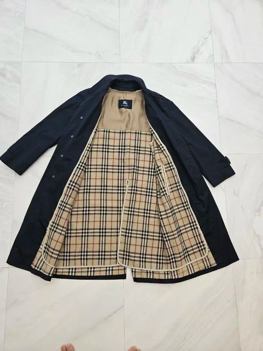 バーバリー ブラック ラベル ネイビー トレンチ コート