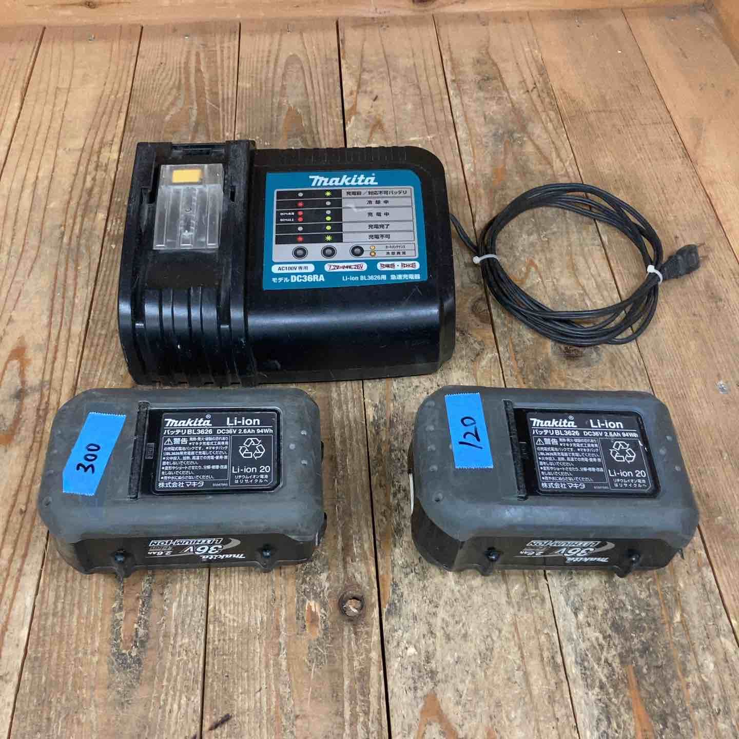 マキタ makita BL 3626 36 V 2 6 Ah リチウムイオンバッテリー 充電回数 300 120 充電器DC RA 充電まで