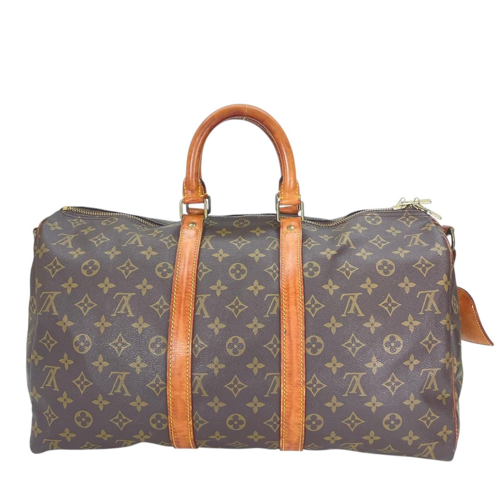 LOUIS VUITTON ルイ ヴィトン キーポル バンドリエール 45 その他総柄 ボストンバッグ モノグラムキャンバス ブラウン レディース