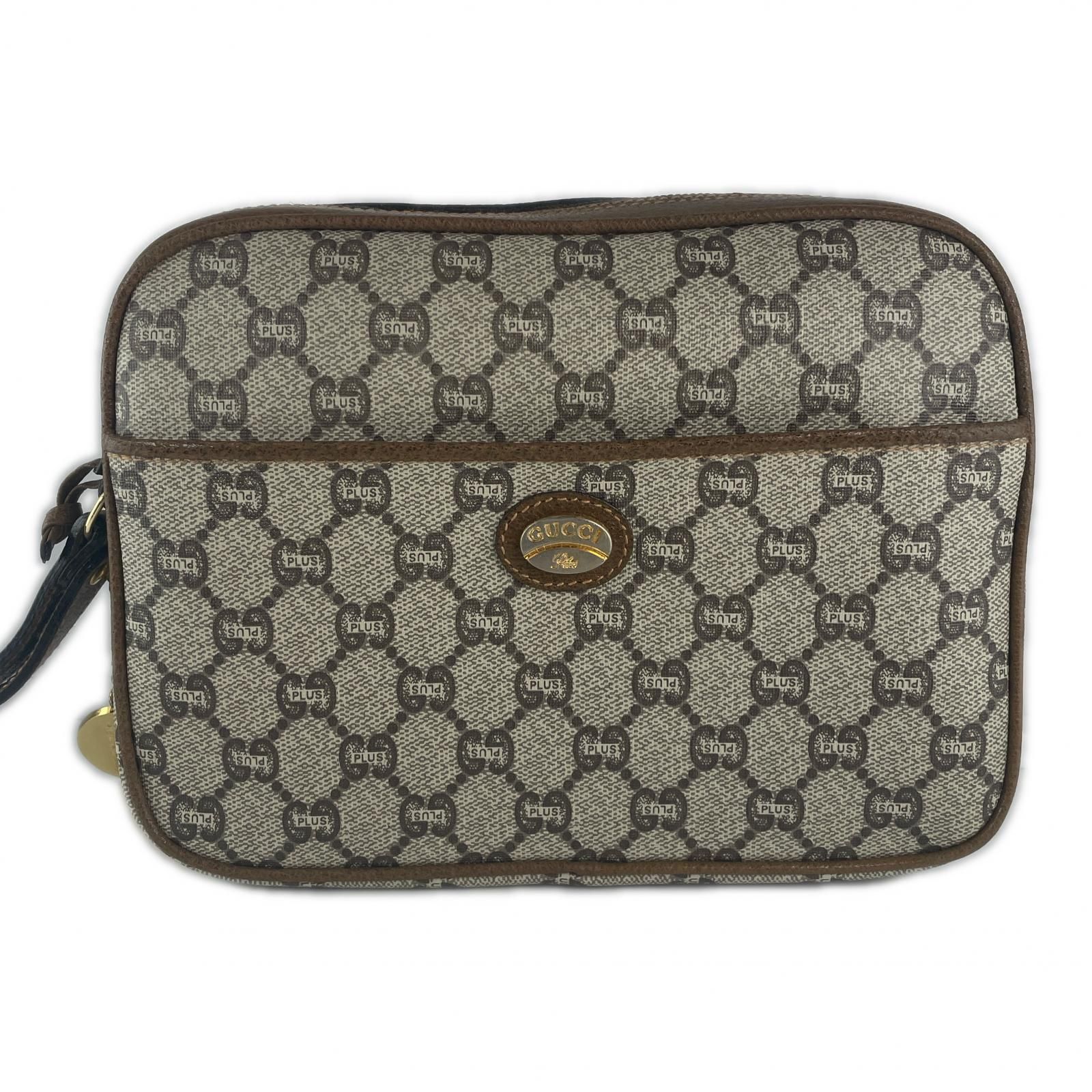 GUCCI グッチ クラッチバッグ GGプラス ブラウン レディース