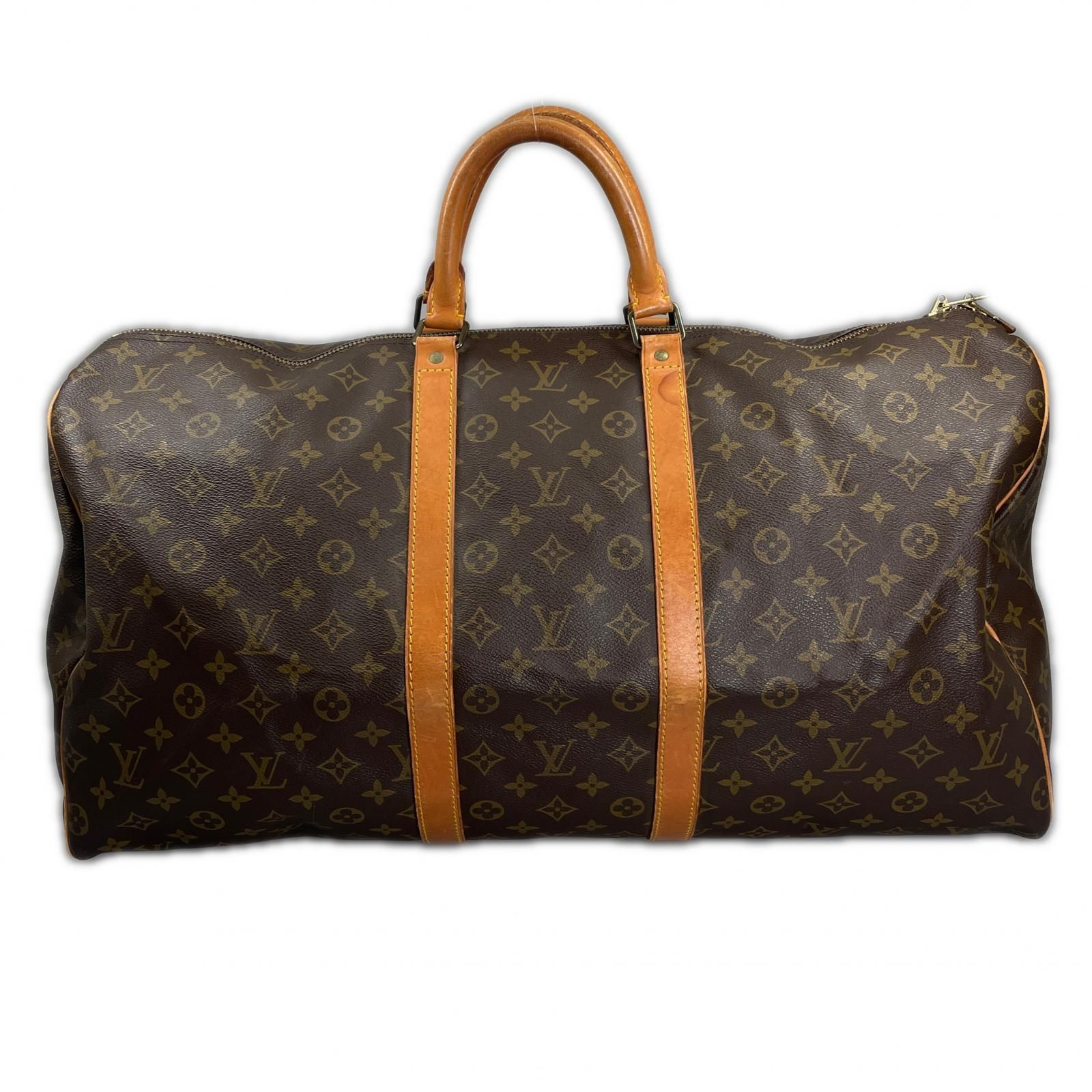 LOUIS VUITTON ルイ ヴィトン キーポル 55 M41424 ボストンバッグ モノグラムキャンバス ブラウン