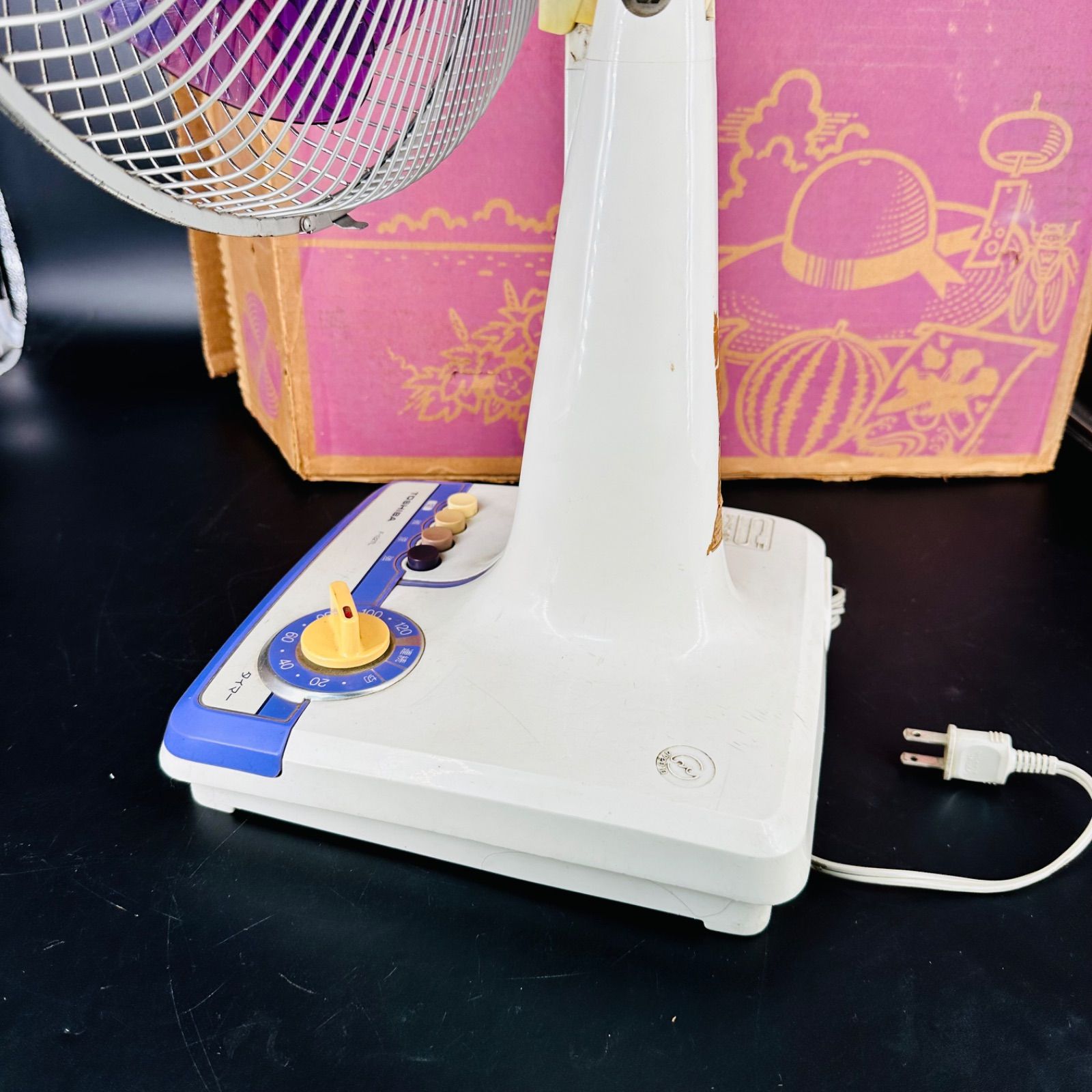 TOSHIBA 東芝扇風機 卓上扇 F132T(L) 紫 30cm 昭和レトロ - メルカリ