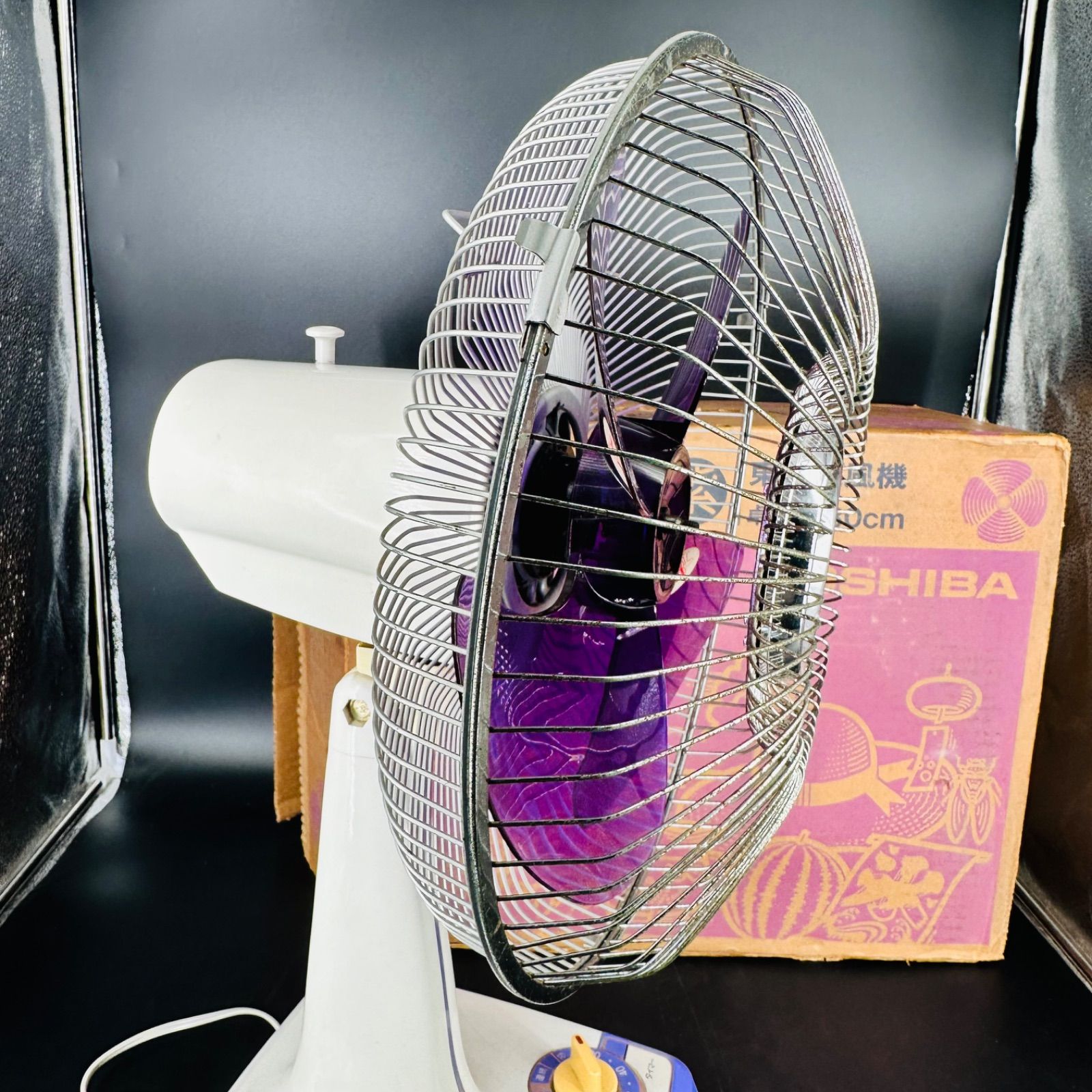 東芝 扇風機 TOSHIBA 東芝扇風機 卓上扇 F132T(L) 紫 30cm 昭和レトロ - メルカリ